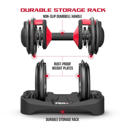 Adjustable Dumbbells, 25Lb Smartbell Dumbbell Set with 9-In-1 Quick-Select Weights, 2.5Lb Increments for Home Gym